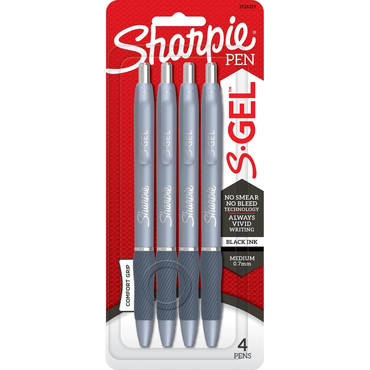 Sharpie S-Gel Pens: 0.7mm Black Ink Gel Pens - Fashion Blue Barrel