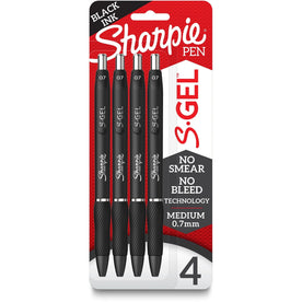 Sharpie S-Gel Pens: 0.7mm Medium Point Refillable Retractable - Black Ink - Pens