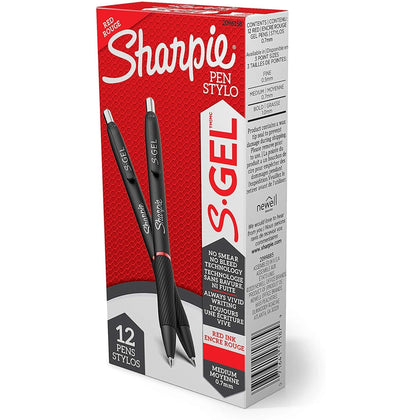Sharpie S-Gel Pens: 0.7mm Retractable Red Ink Gel Pens