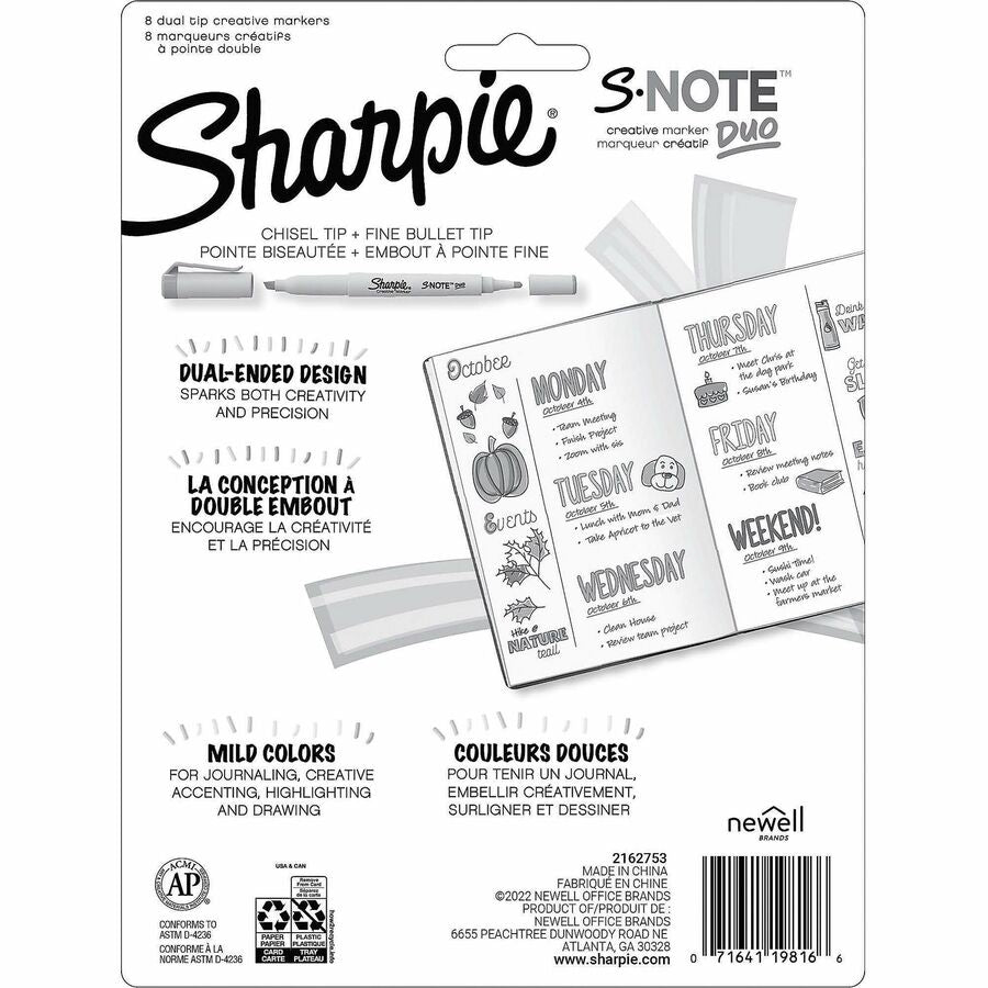 Sharpie S-Note Duo Dual-Tip Markers - Rear