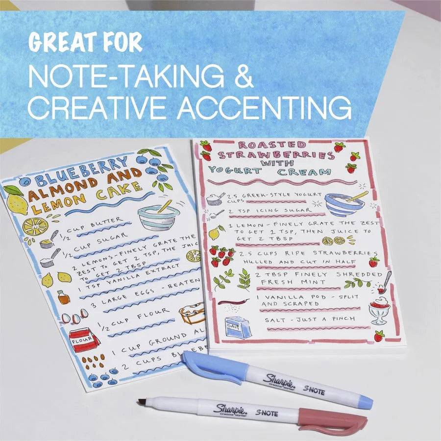Sharpie S-Note Marker: Chisel Point Mild Assorted Ink - 6 Pack - Markers & Dry-Erase