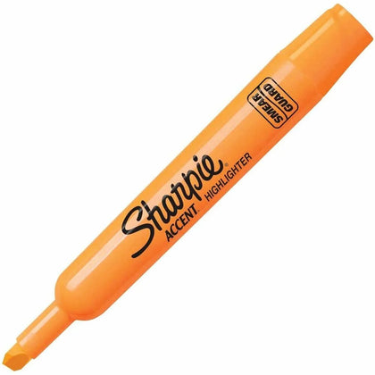 Sharpie SmearGuard Highlighters: Broad Chisel Marker - Fluorescent Orange Ink - Highlighters