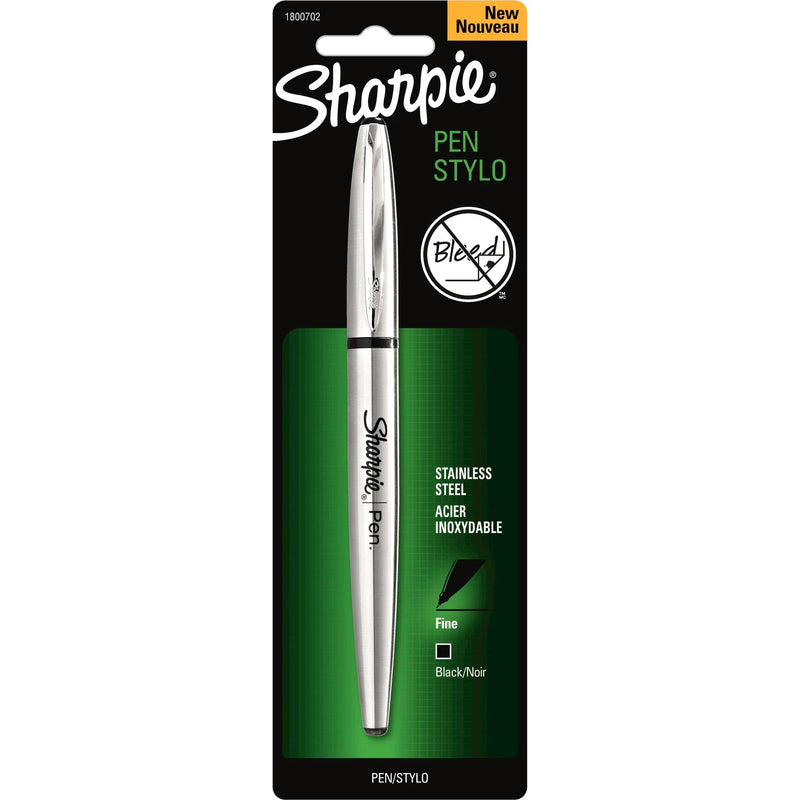 Sharpie Stainless Steel Pen: Fine Point Refillable Black Ink - Pens