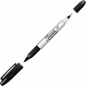 Sharpie Twin Tip Permanent Marker - Fine & Ultra Point - Black Ink - Markers Dry-Erase