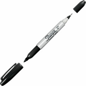 Sharpie Twin Tip Permanent Markers - Extra Fine & Point - Black Ink - Dry-Erase