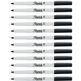 Sharpie Ultra Fine Permanent Markers - Alcohol-Based - 1 Dozen - & Dry-Erase