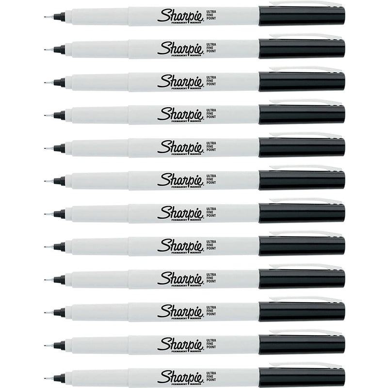 Sharpie Ultra Fine Permanent Markers - Alcohol-Based - 1 Dozen - & Dry-Erase