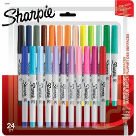 Sharpie Ultra Fine Permanent Markers - Assorted Ink - 24 Pack - & Dry-Erase