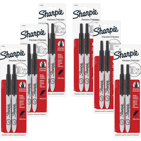 Sharpie Ultra-Fine Retractable Permanent Markers - Black Ink - 2/Pack - & Dry-Erase