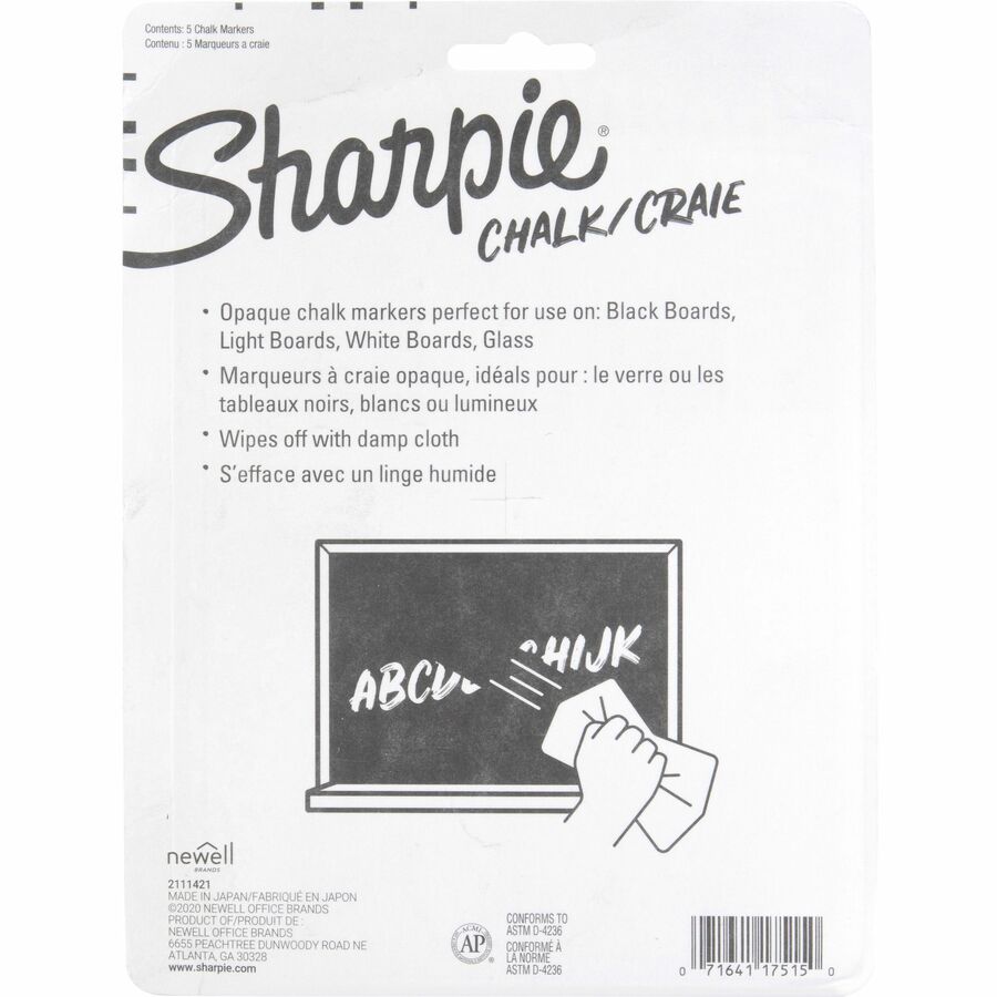Sharpie Wet Erase Chalk Markers - Rear