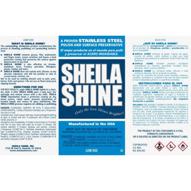 Sheila Shine Container Labels - 1.29’’ x 6.6’’ 9.6’’ - White/Blue - 100 Pack - Specialty & Warning