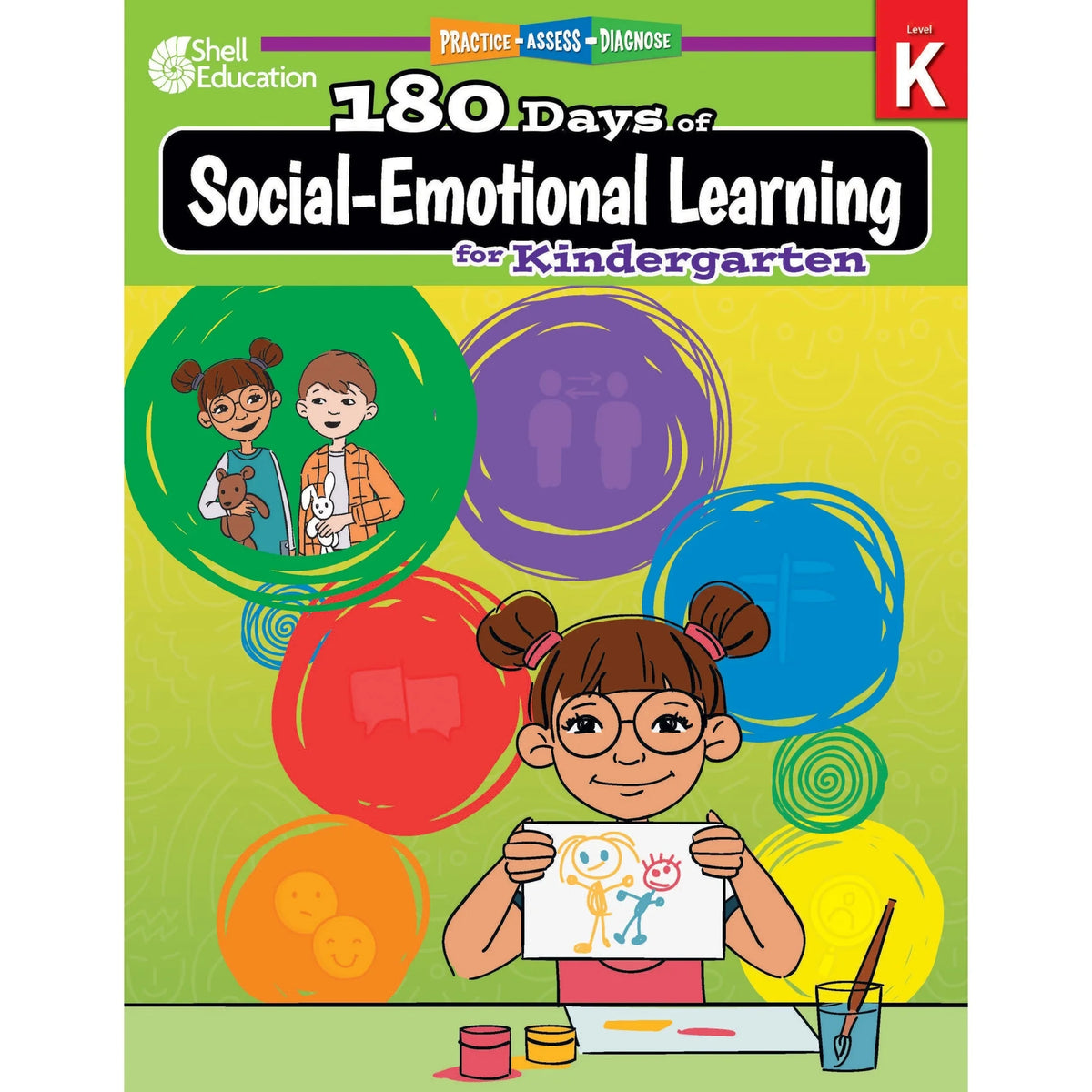 Shell Education 180 Days of Social-Emotional Learning for Kindergarten - Engaging SEL Curriculum - Books & Activities