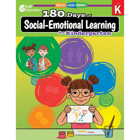 Shell Education 180 Days of Social-Emotional Learning for Kindergarten - Engaging SEL Curriculum - Books & Activities