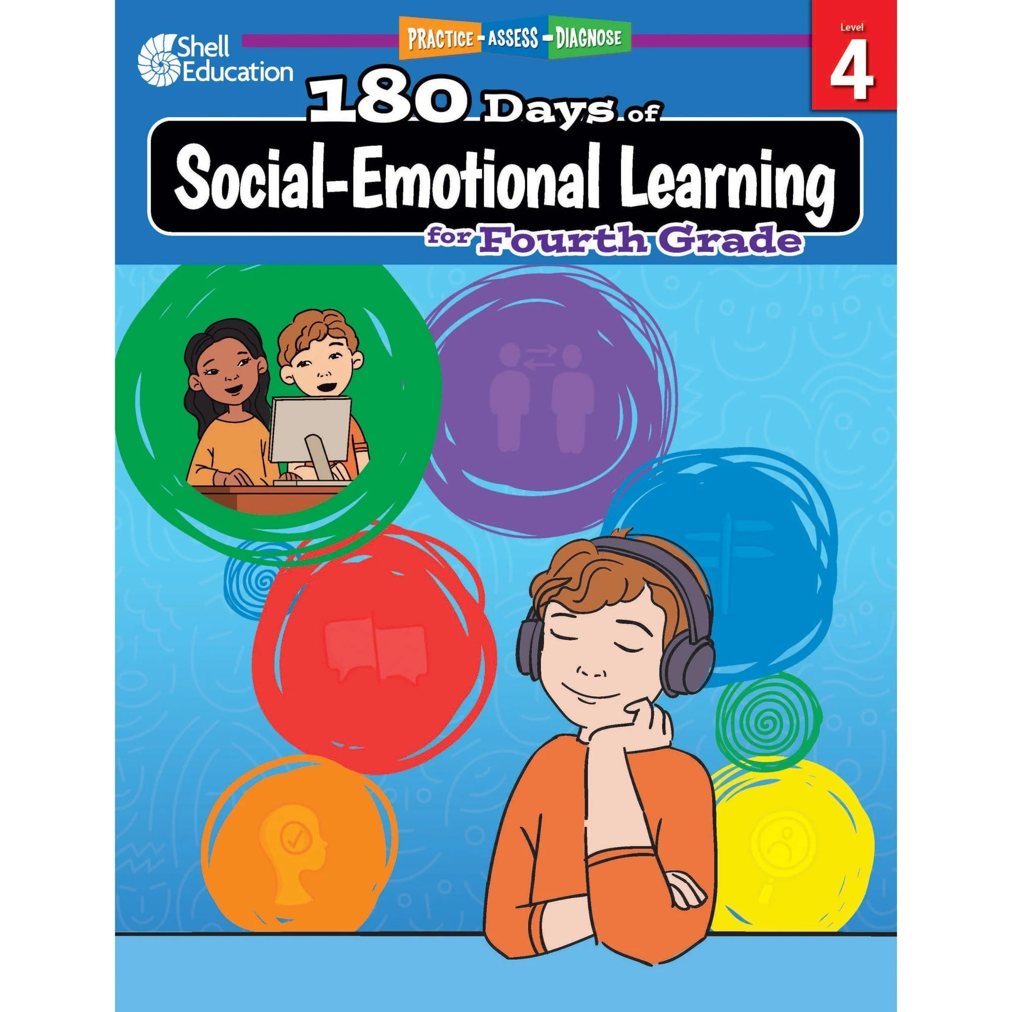Shell Education 180 Days of Social-Emotional Learning for 4th Grade by Kristin Kemp - Books & Activities