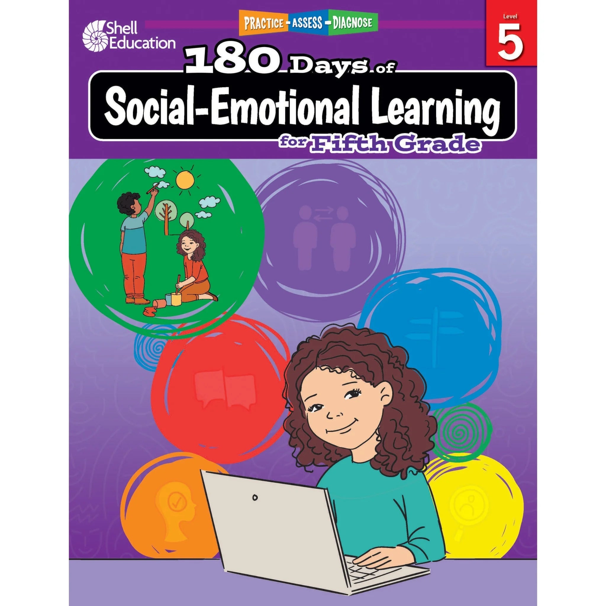 Shell Education 180 Days of Social-Emotional Learning for 5th Grade Book by Kayse Hinrichsen - Books & Activities