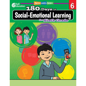 Shell Education 180 Days of Social-Emotional Learning for Sixth Grade: A Comprehensive Guide Grade 6 English - Books &