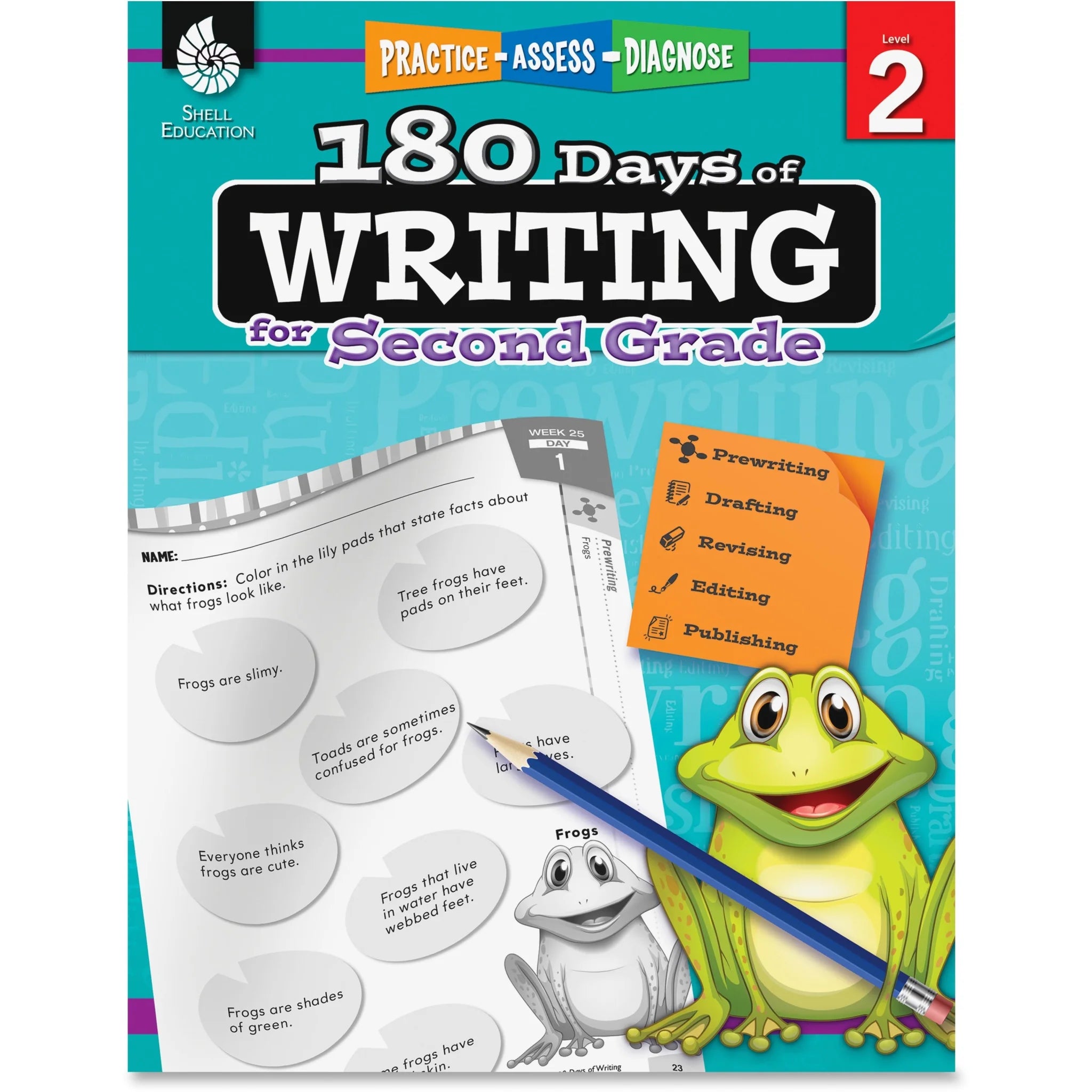 Shell Education 2nd Grade Writing Book - 180 Days of - 216 Pages - Learning Books & Activities