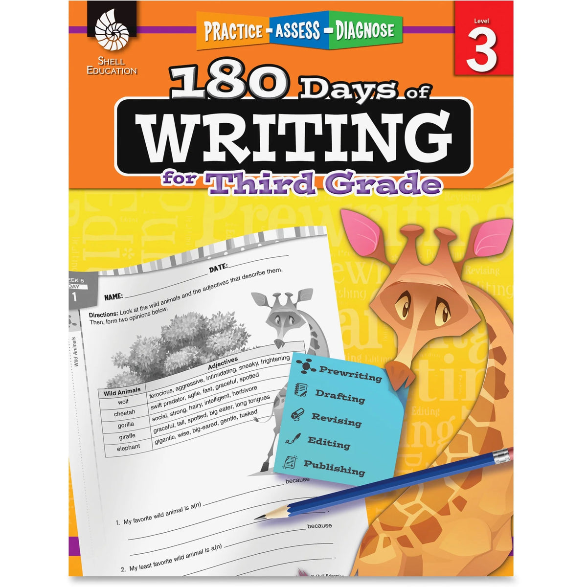Shell Education 3rd Grade Writing Book - 180 Days of - 216 Pages - Learning Books & Activities