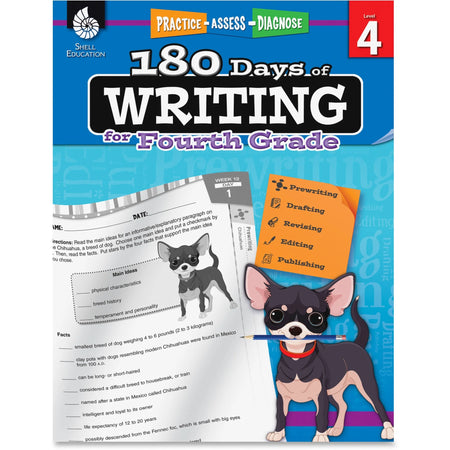 Shell Education 4th Grade Writing Book - 180 Days of - 216 Pages - Learning Books & Activities
