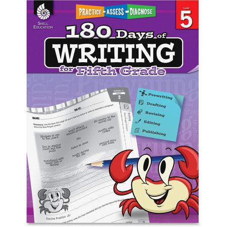 Shell Education 5th Grade Writing Book - 180 Days of - 224 Pages - Learning Books & Activities