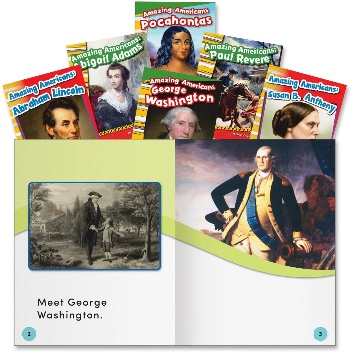 Shell Education Amazing Americans Book Set - Grade K-3 Printed - Learning Books & Activities