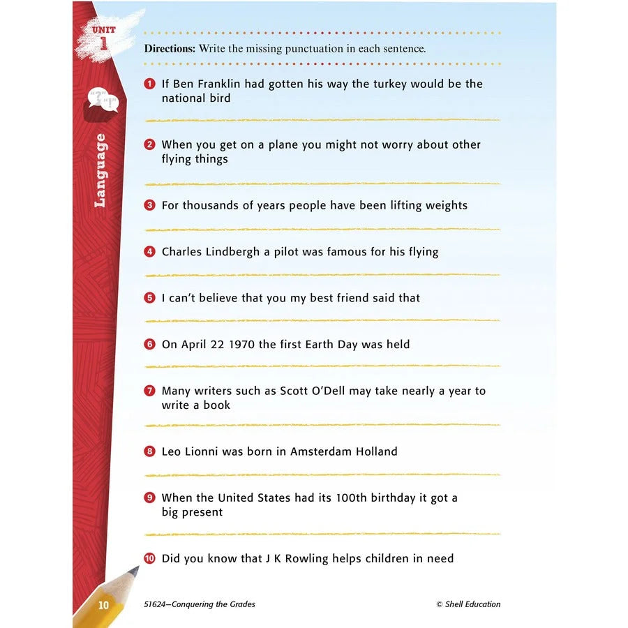Shell Education Conquering Fifth Grade 4-Book Set - 4-5 Printed Book - Learning Books & Activities