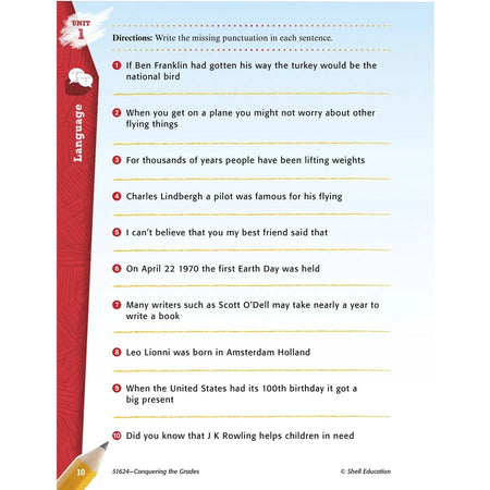 Shell Education Conquering Fifth Grade 4-Book Set - 4-5 Printed Book - Learning Books & Activities