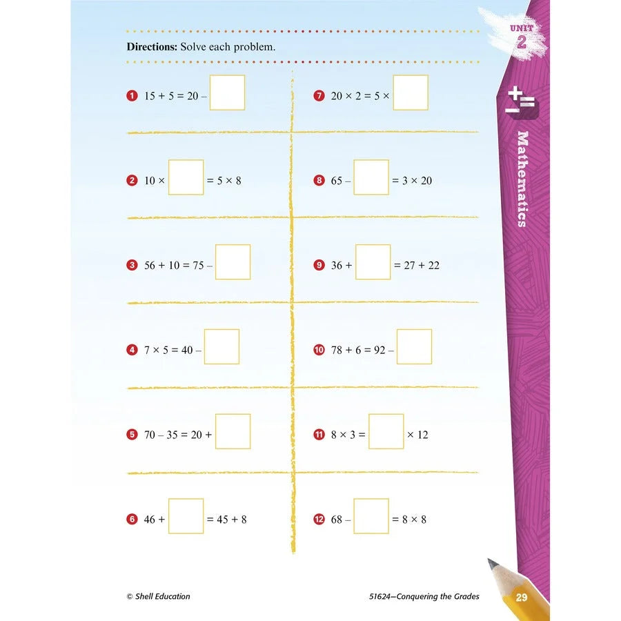 Shell Education Conquering Fifth Grade 4-Book Set - 4-5 Printed Book - Learning Books & Activities