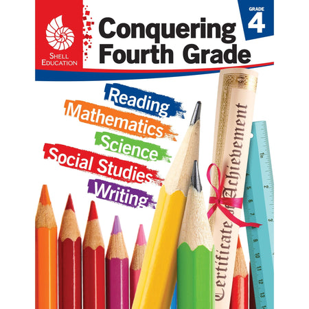 Shell Education Conquering Home/Classwork Book Set for Grade 4-5 - Multilingual - Learning Books & Activities