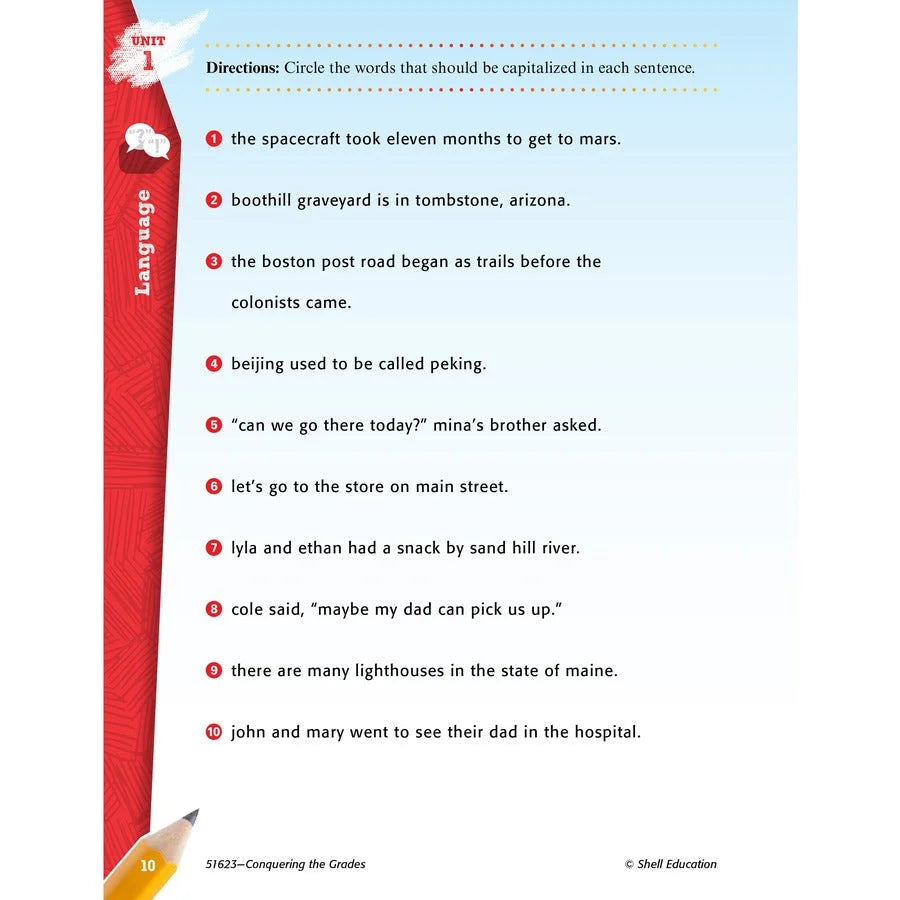 Shell Education Conquering Home/Classwork Book Set for Grade 4-5 - Multilingual - Learning Books & Activities