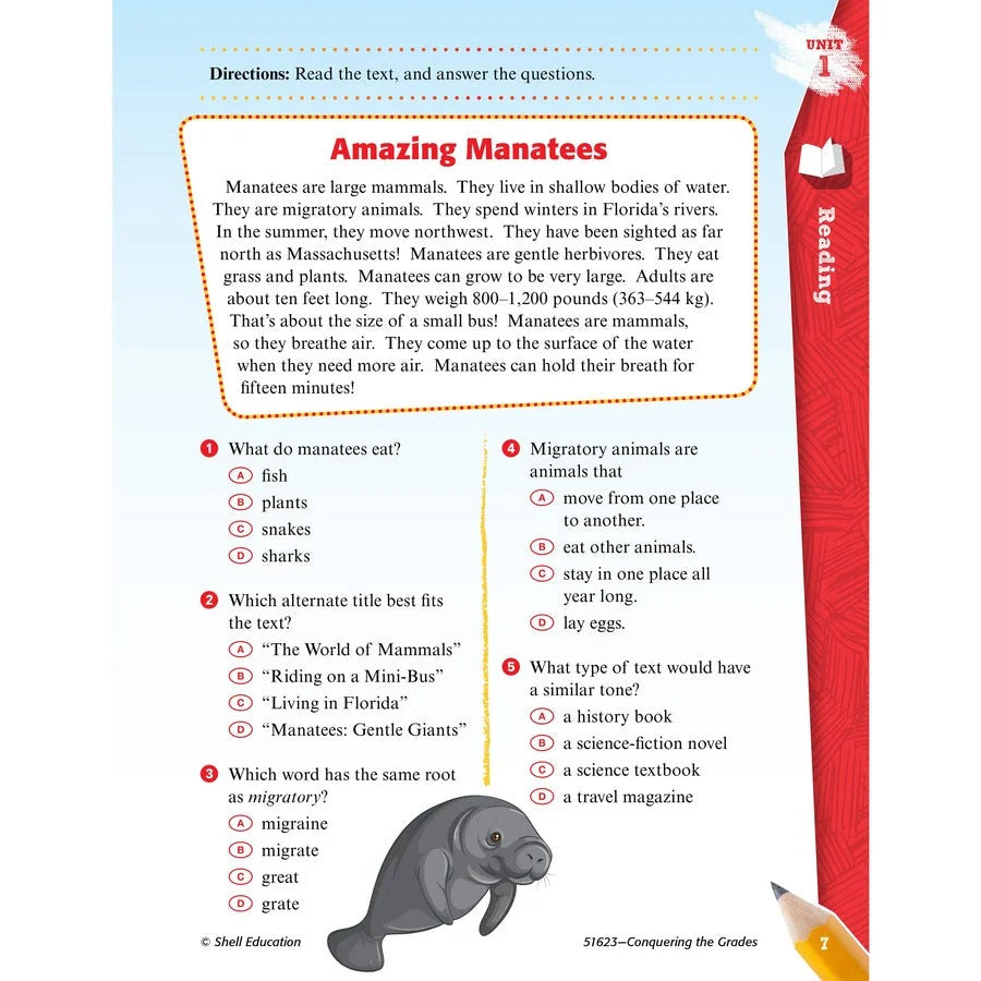 Shell Education Conquering Home/Classwork Book Set for Grade 4-5 - Multilingual - Learning Books & Activities