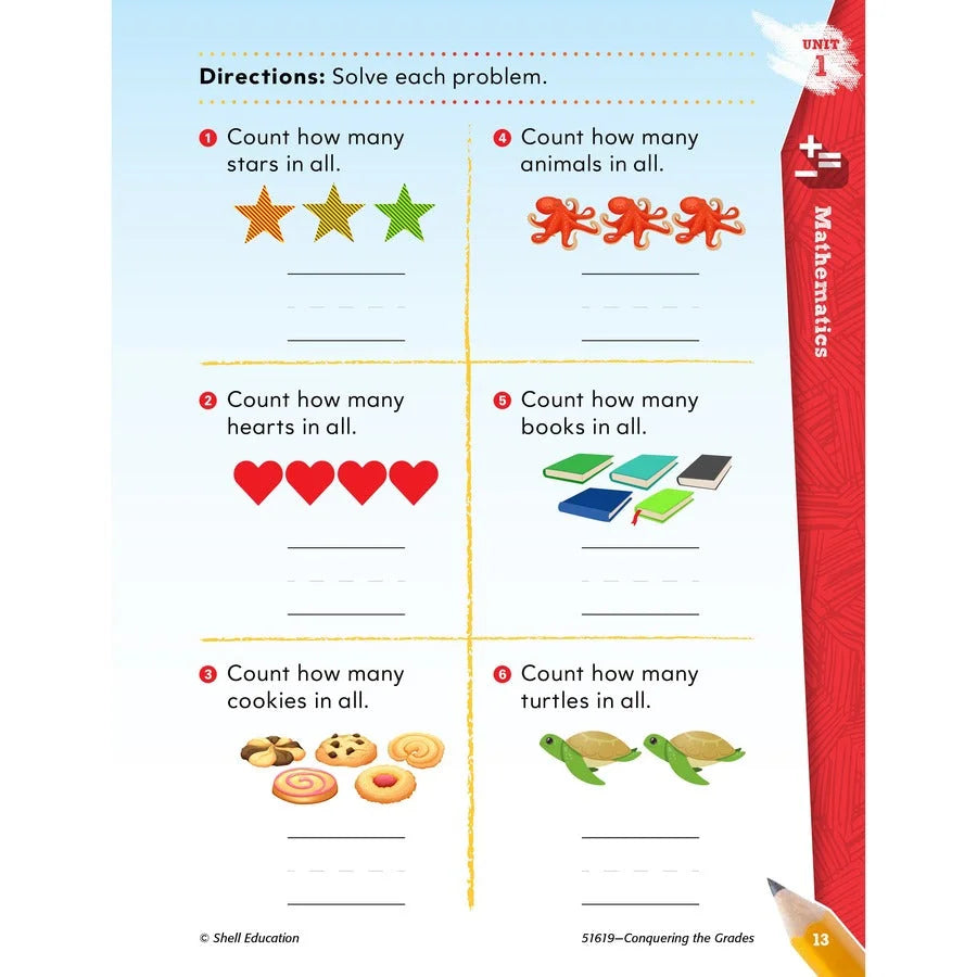 Shell Education Conquering Home/Classwork Book Set - Grade K - Multilingual - Learning Books & Activities