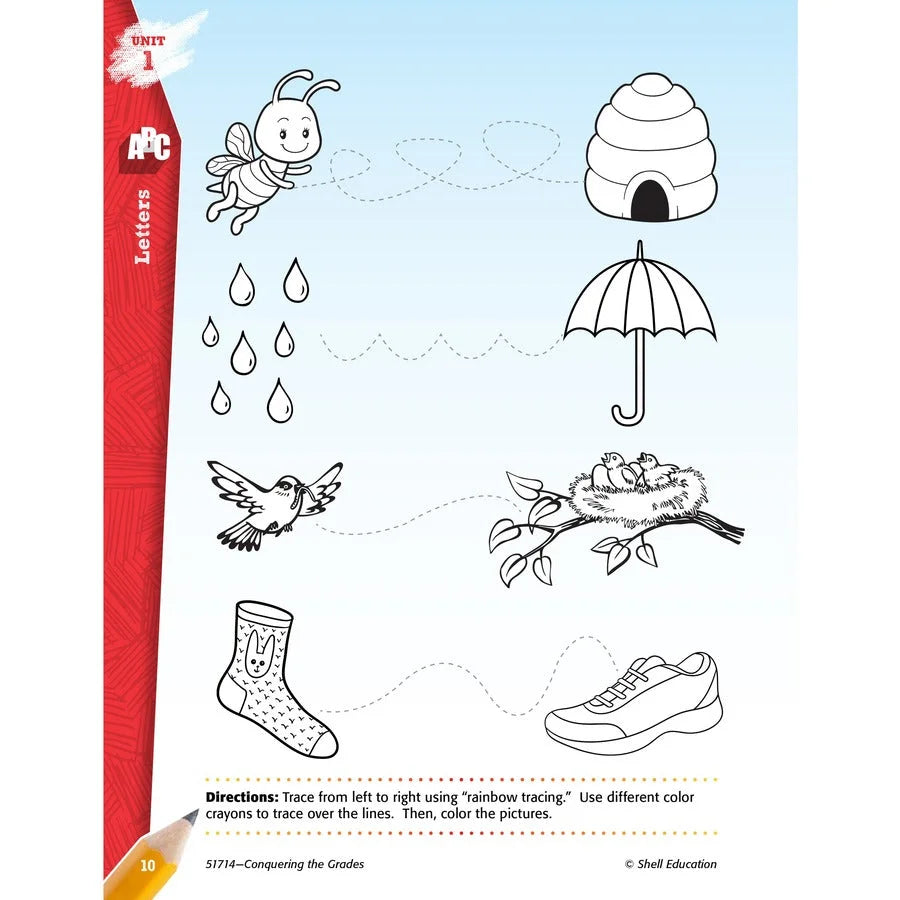 Shell Education Conquering Home/Classwork Book Set - Grade Pre K-1 - Multilingual - Learning Books & Activities
