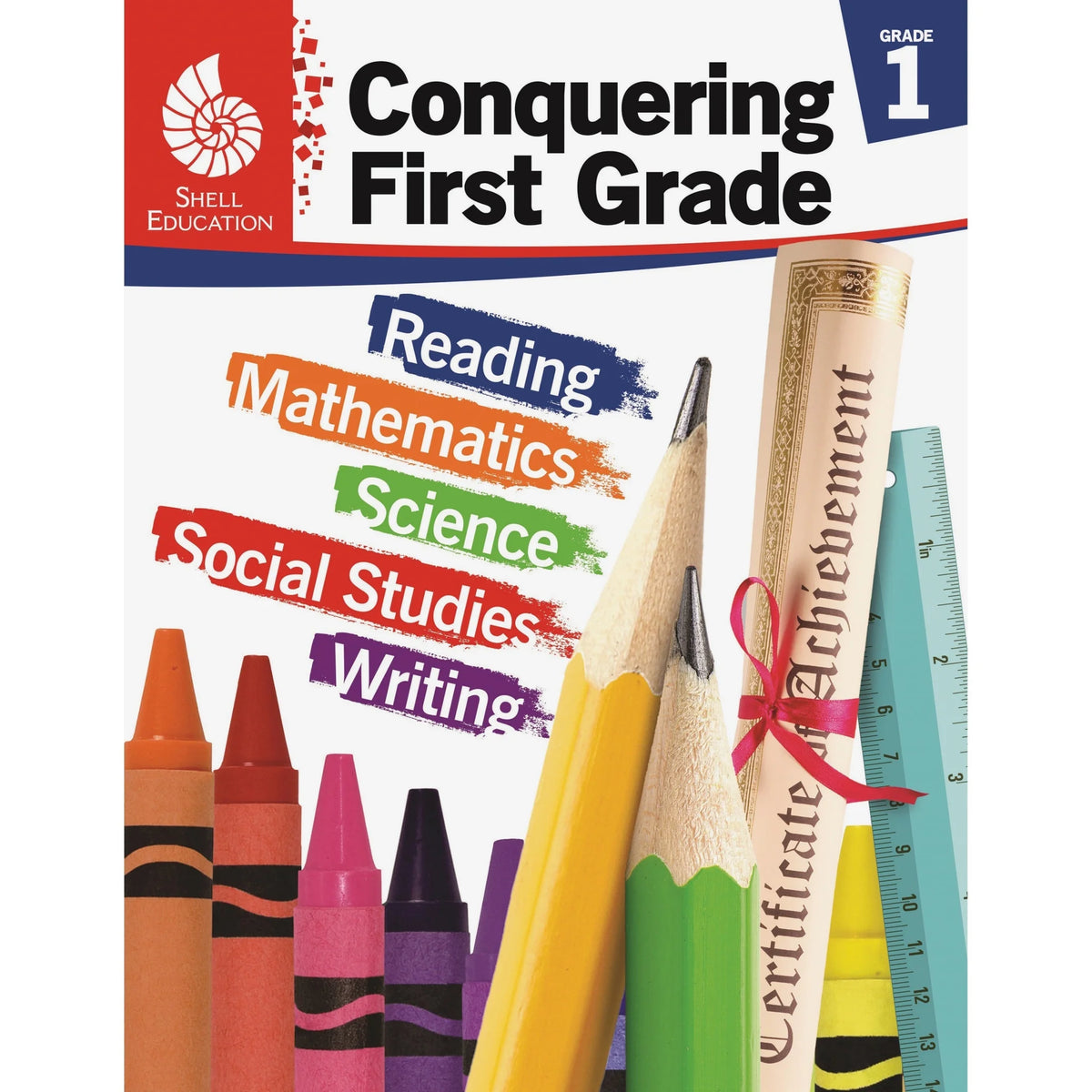 Shell Education First Grade Book - Conquering 168 Pages - 1 - Learning Books & Activities