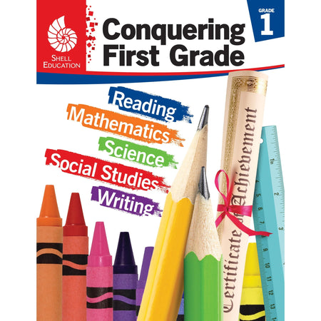Shell Education Grade 1 Conquering Home/Classwork Book Set - Multilingual - Learning Books & Activities