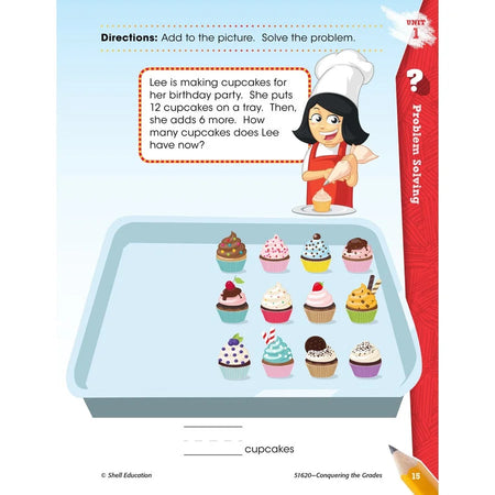 Shell Education Grade 1 Conquering Home/Classwork Book Set - Multilingual - Learning Books & Activities