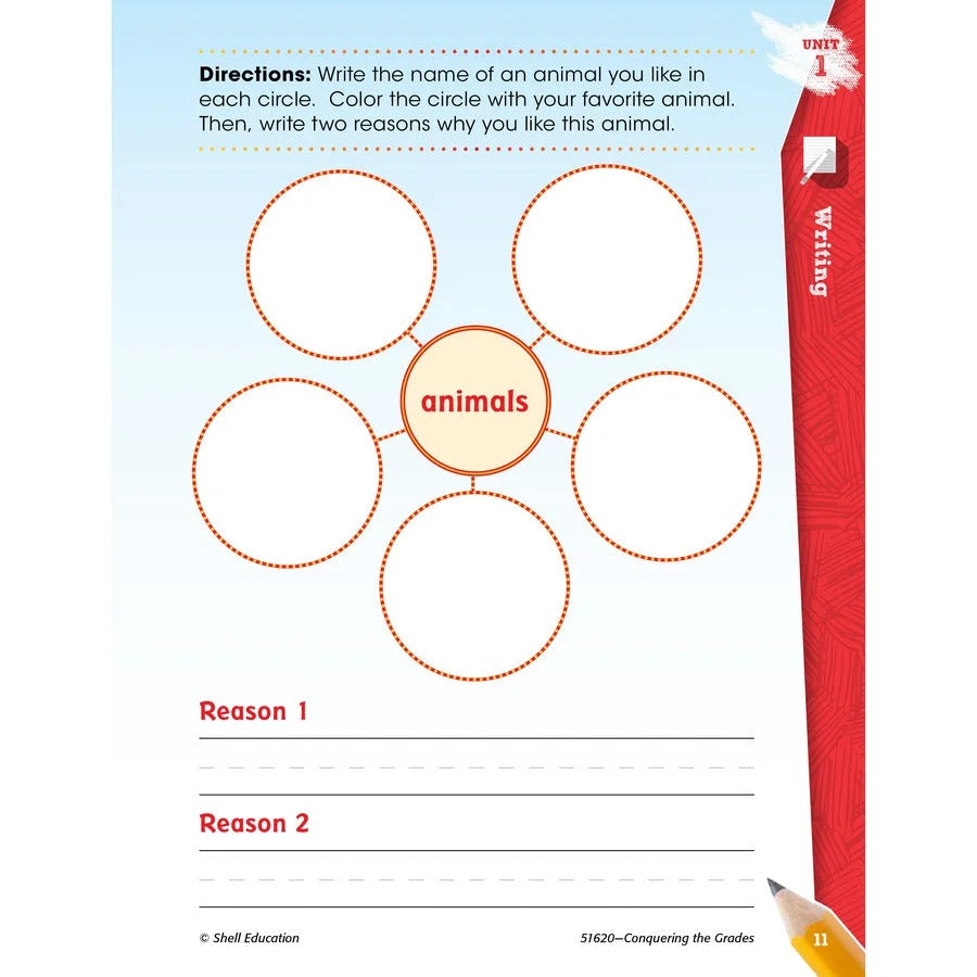 Shell Education Grade 1 Conquering Home/Classwork Book Set - Multilingual - Learning Books & Activities