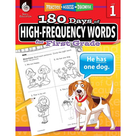 Shell Education Grade 1 Frequency Words Printed Book - Multilingual - Learning Books & Activities