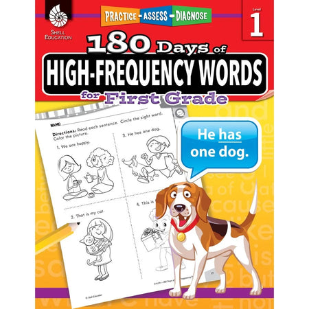 Shell Education Grade 1 Frequency Words Printed Book - Multilingual - Learning Books & Activities