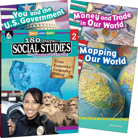 Shell Education Grade 2 Social Studies Learn At Home Book - Learning Books & Activities