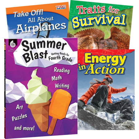 Shell Education Grade 4 Summer STEM Set by Prior Conklin Barchers - Learning Books & Activities