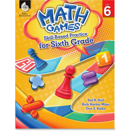 Shell Education Grade 6 Math Games Skills-Based Practice Book - 136 Pages - Learning Books & Activities
