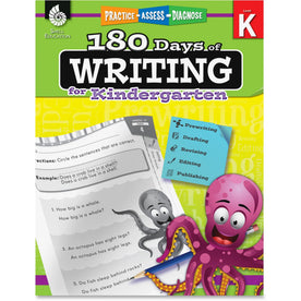 Shell Education Grade K 180 Days of Writing Book - 216 Pages - Learning Books & Activities