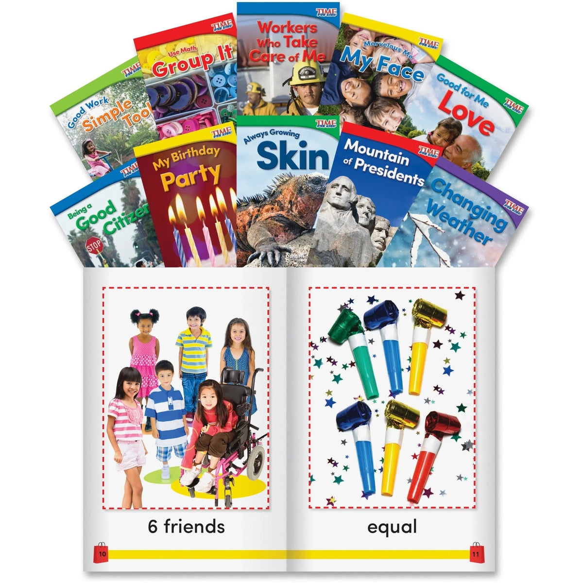 Shell Education Grade K Time for Kids Book Set 3 - Educational Printed - Learning Books & Activities