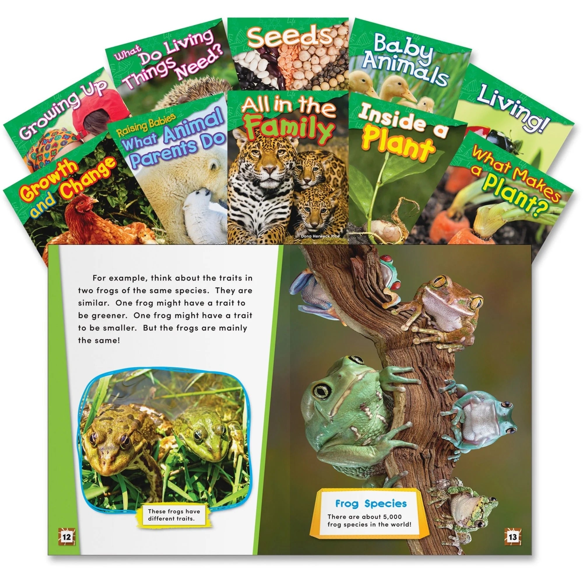 Shell Education K & 1st Grade Life Science Books - Educational Publishing - Set of 10 - Learning Activities
