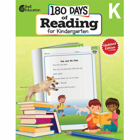 Shell Education Kindergarten Reading Book - 180 Days of Grade K 2nd Edition - Learning Books & Activities