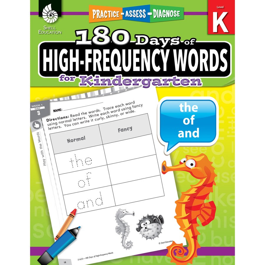 Shell Education Learn At Home Grade K Frequency Words Printed Book - Alternate-Image2