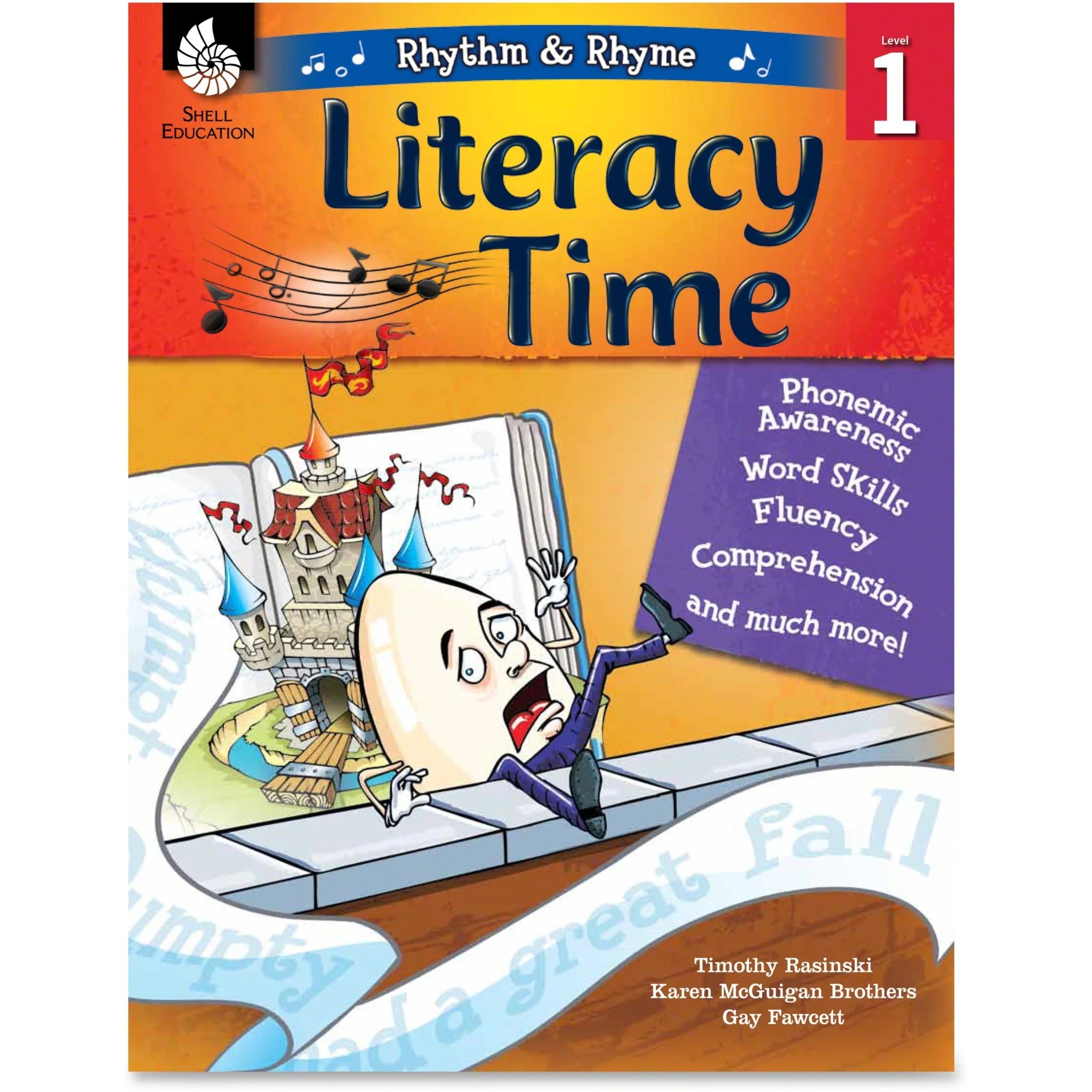 Shell Education Literacy Time Rhythm/Rhyme Level 1 Resource Book - Engaging Grade Printed - Learning Books & Activities