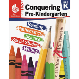 Shell Education Pre-K Book: Conquering Pre-Kindergarten - 168 Pages - Learning Books & Activities
