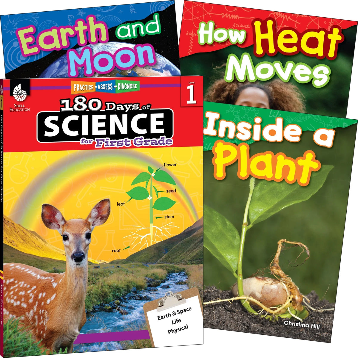 Shell Education Science 4-Book Set: Grade 1 English - Printed Books - Learning & Activities